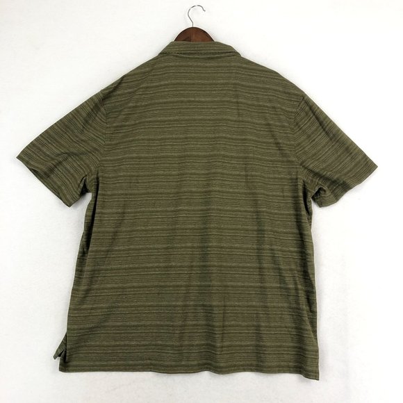English Laundry Men's Size XX-Large Green Striped Short Sleeve Polo Shirt - Picture 10 of 10